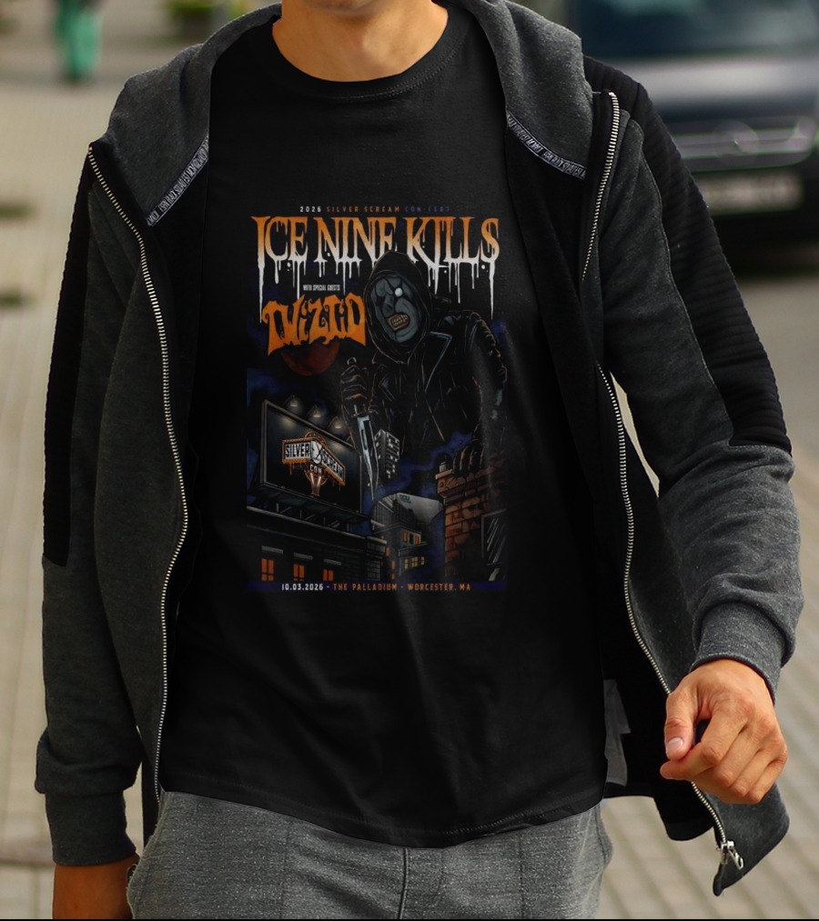 2025 Silver Scream Con Ice Nine Kills With Special Guests Wzrd The Palladium Worcester MA 10.03.2026 T-Shirt