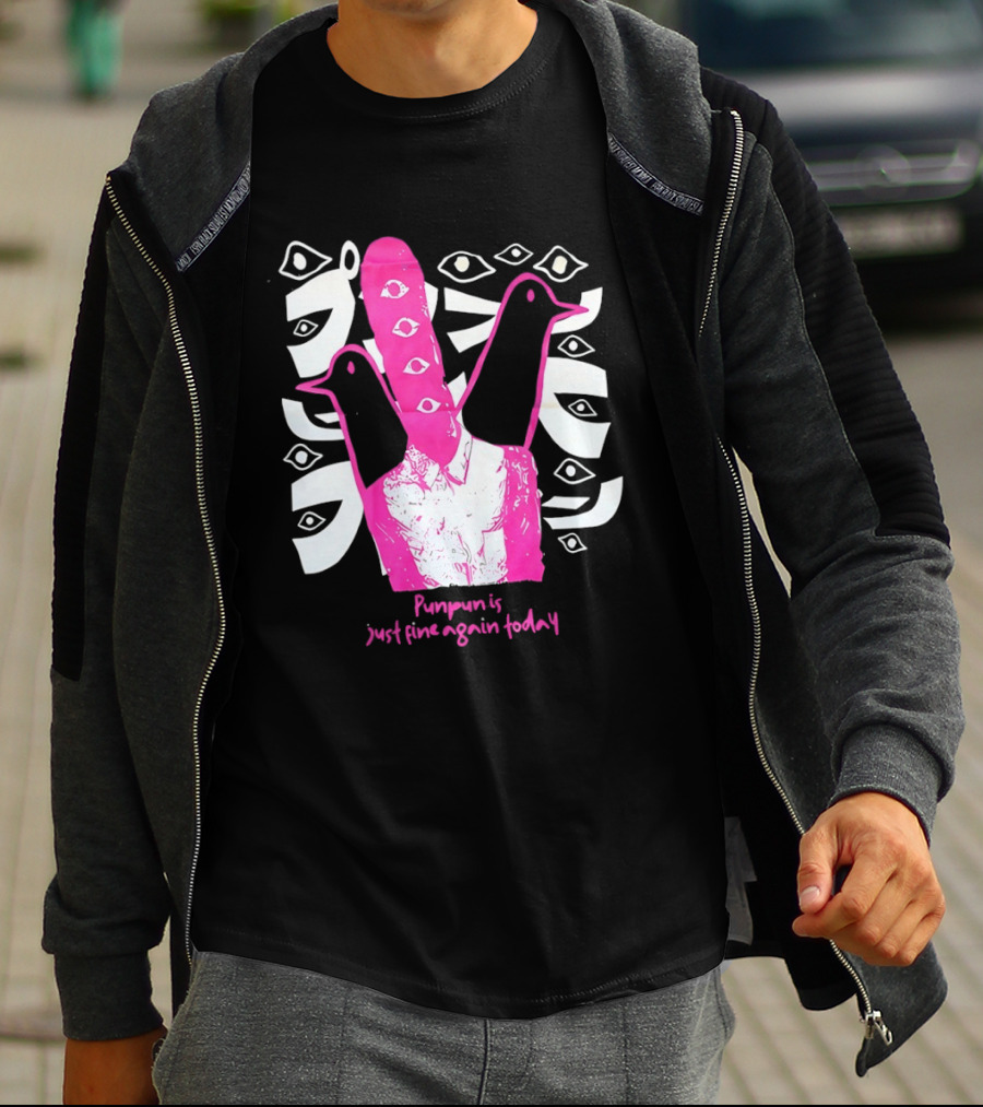 Punpun Is Just Fine Again Today Inio Asano Eye Pattern Pink Pigeons T-Shirt