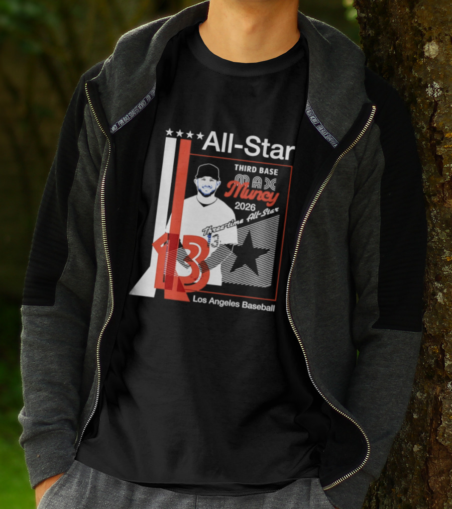 Los Angeles Baseball Max Muncy 13 Third Base All Star 2026 T-Shirt
