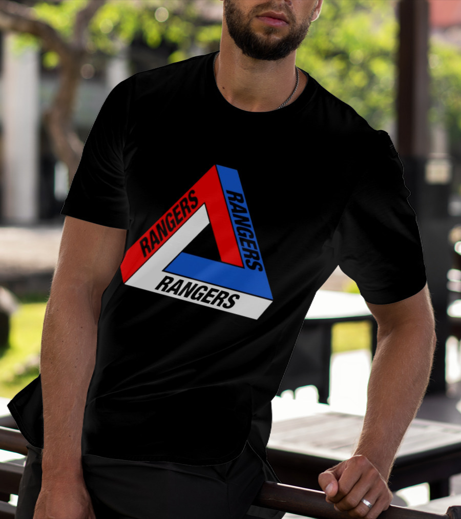 Rangers Penrose Triangle Optical Illusion Sports T-Shirt