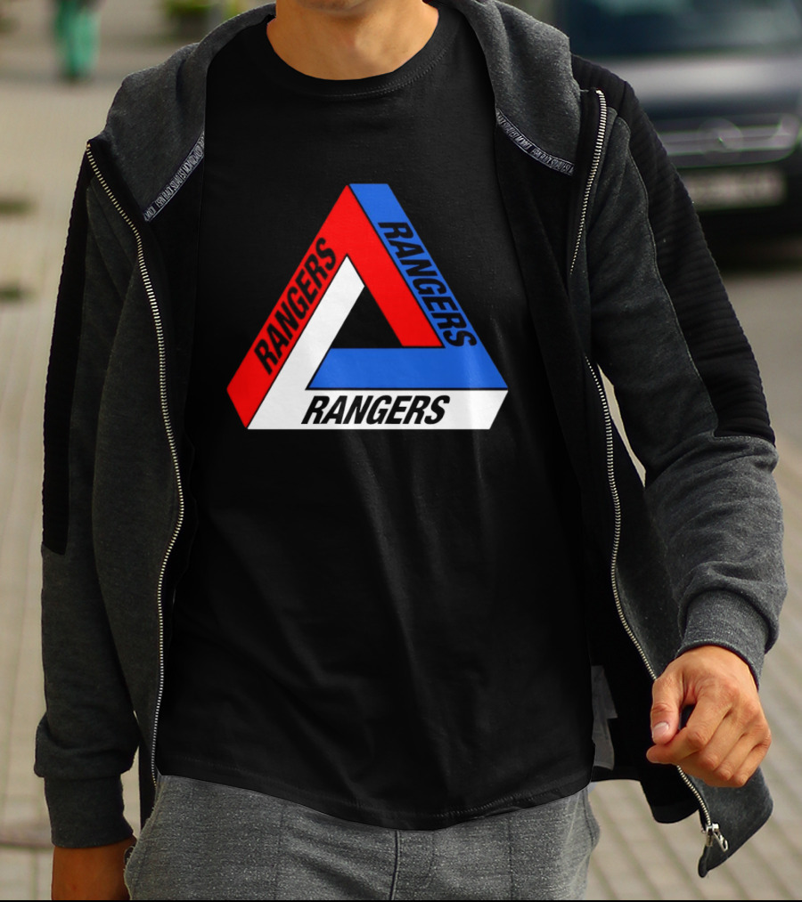 Rangers Penrose Triangle Optical Illusion Sports T-Shirt