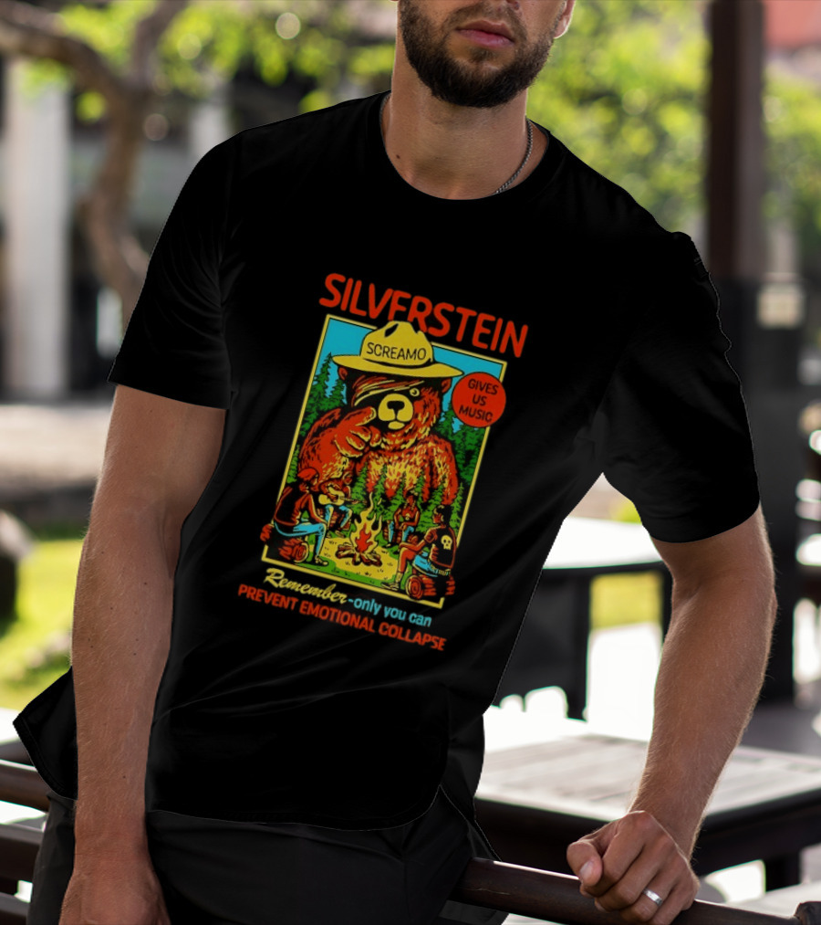 Silverstein Screamo Bear Gives Us Music Prevent Emotional Collapse T-Shirt