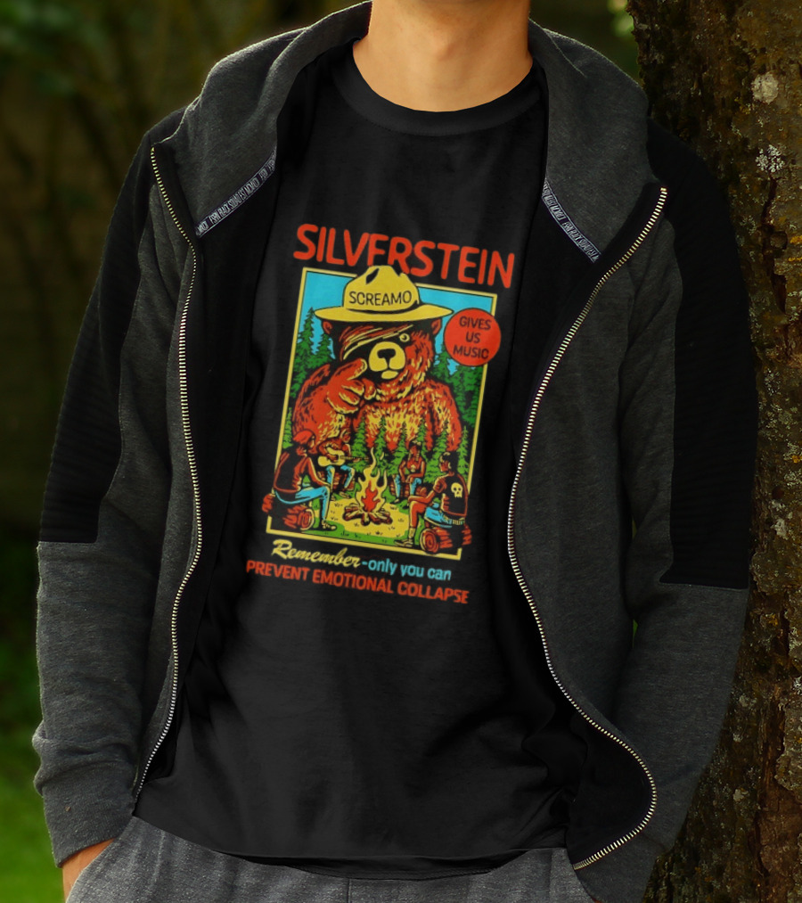 Silverstein Screamo Bear Gives Us Music Prevent Emotional Collapse T-Shirt
