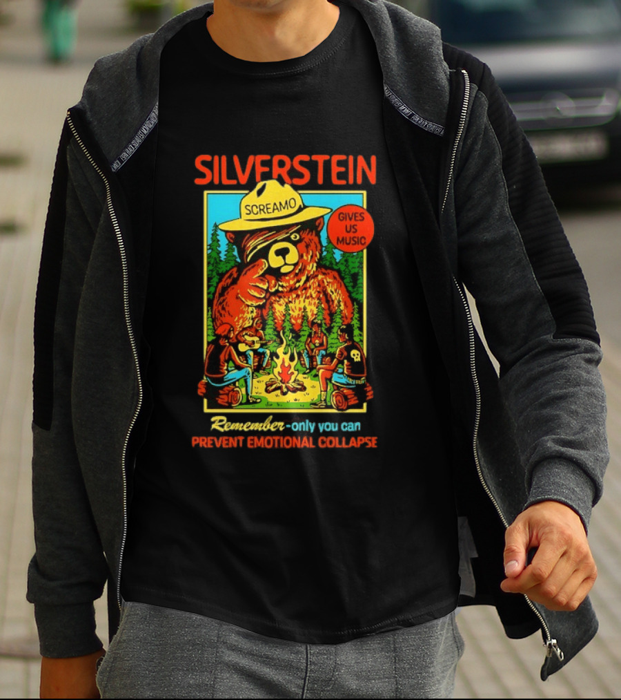 Silverstein Screamo Bear Gives Us Music Prevent Emotional Collapse T-Shirt
