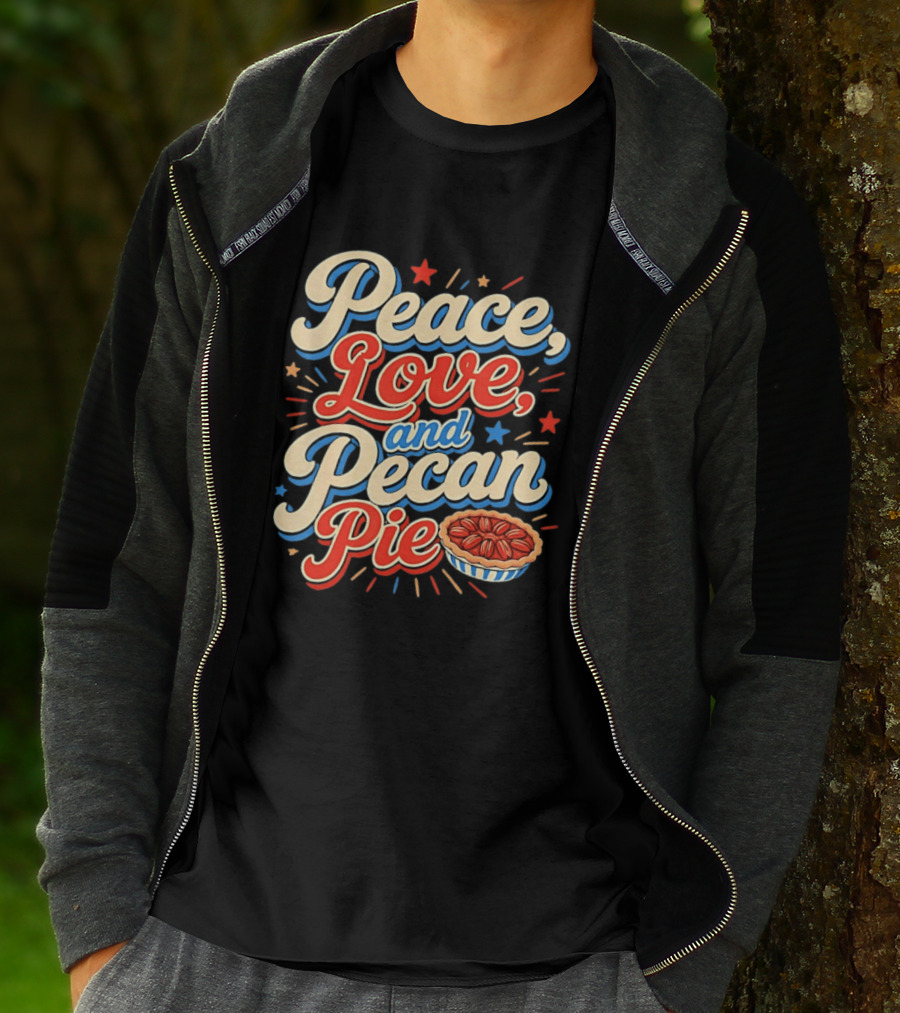 Peace Love And Pecan Pie Thanksgiving T-Shirt