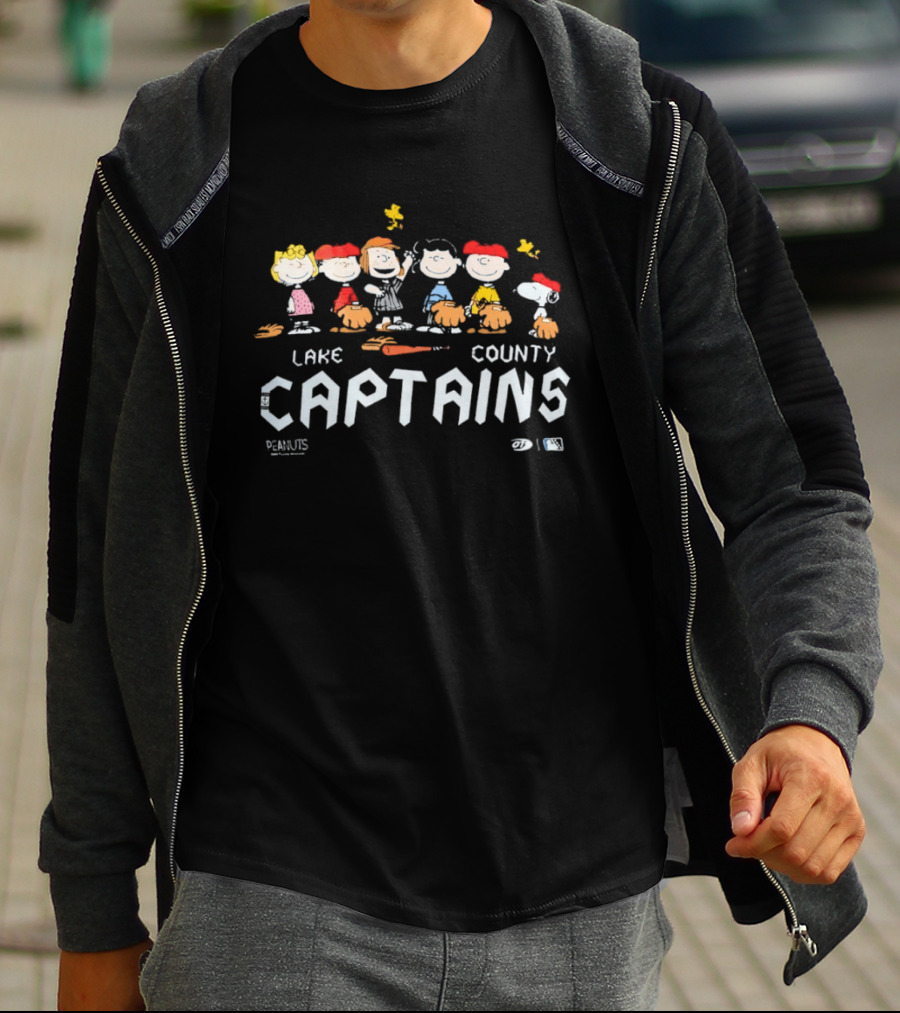 Peanuts Characters Lake County Captains Lucy Charlie Brown Snoopy T-Shirt