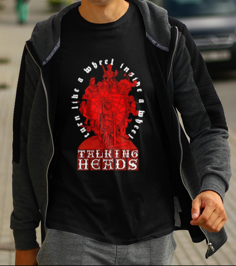 Talking Heads Turn Like A Wheel Inside A Wheel Red T-Shirt