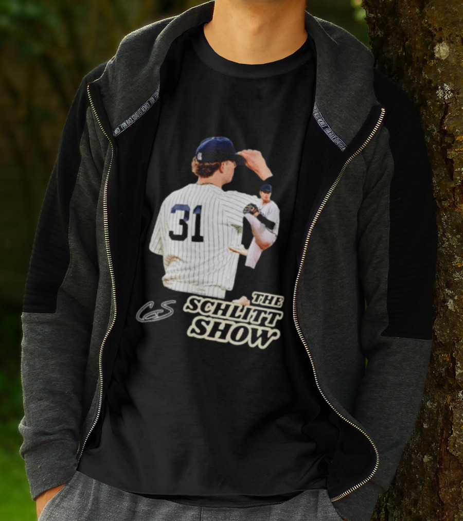 The Schlitt Show No 31 Baseball Player Jersey Pinstripes T-Shirt
