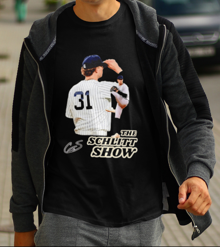 The Schlitt Show No 31 Baseball Player Jersey Pinstripes T-Shirt