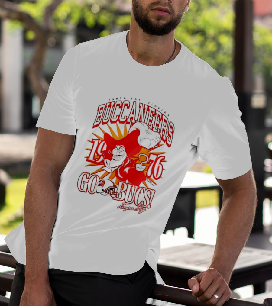 Tampa Bay Florida Buccaneers 1976 Go Bucs Captain Hook T-Shirt