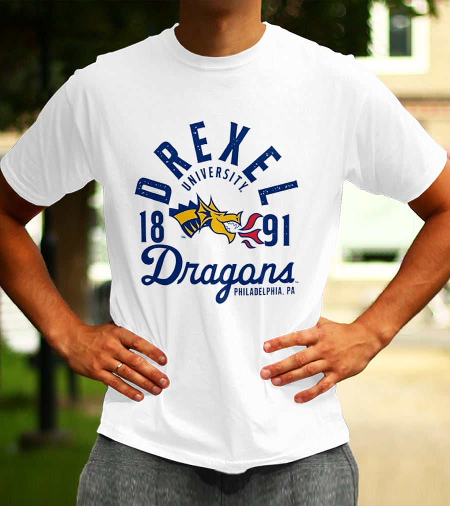 Drexel University Dragons 1891 Philadelphia PA Yellow And Red Dragon T-Shirt