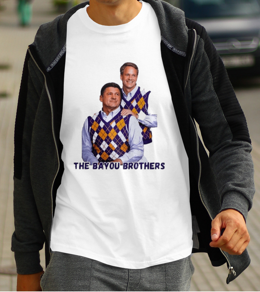 Ed Orgeron Lane Kiffin LSU Tigers The Bayou Brothers Sweater Vest T-Shirt