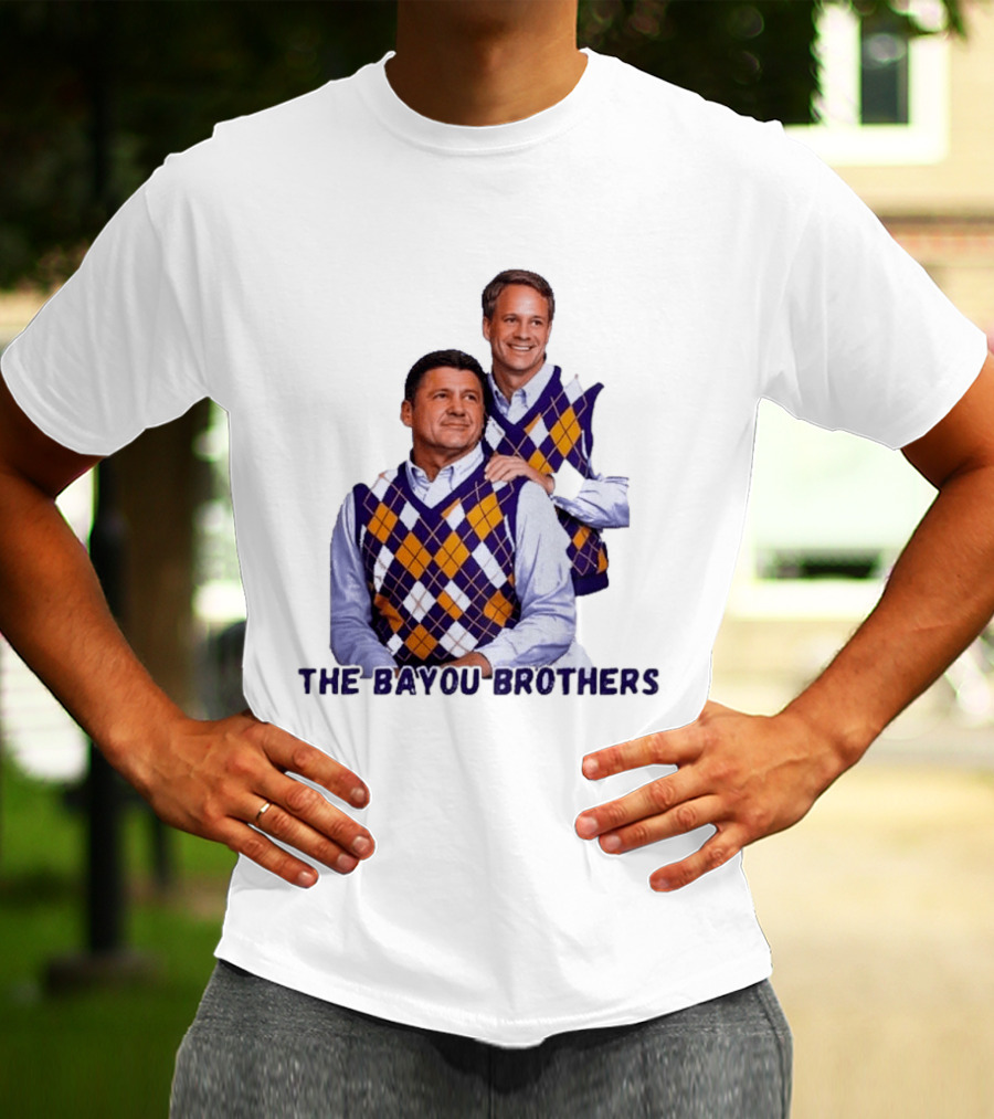 Ed Orgeron Lane Kiffin LSU Tigers The Bayou Brothers Sweater Vest T-Shirt