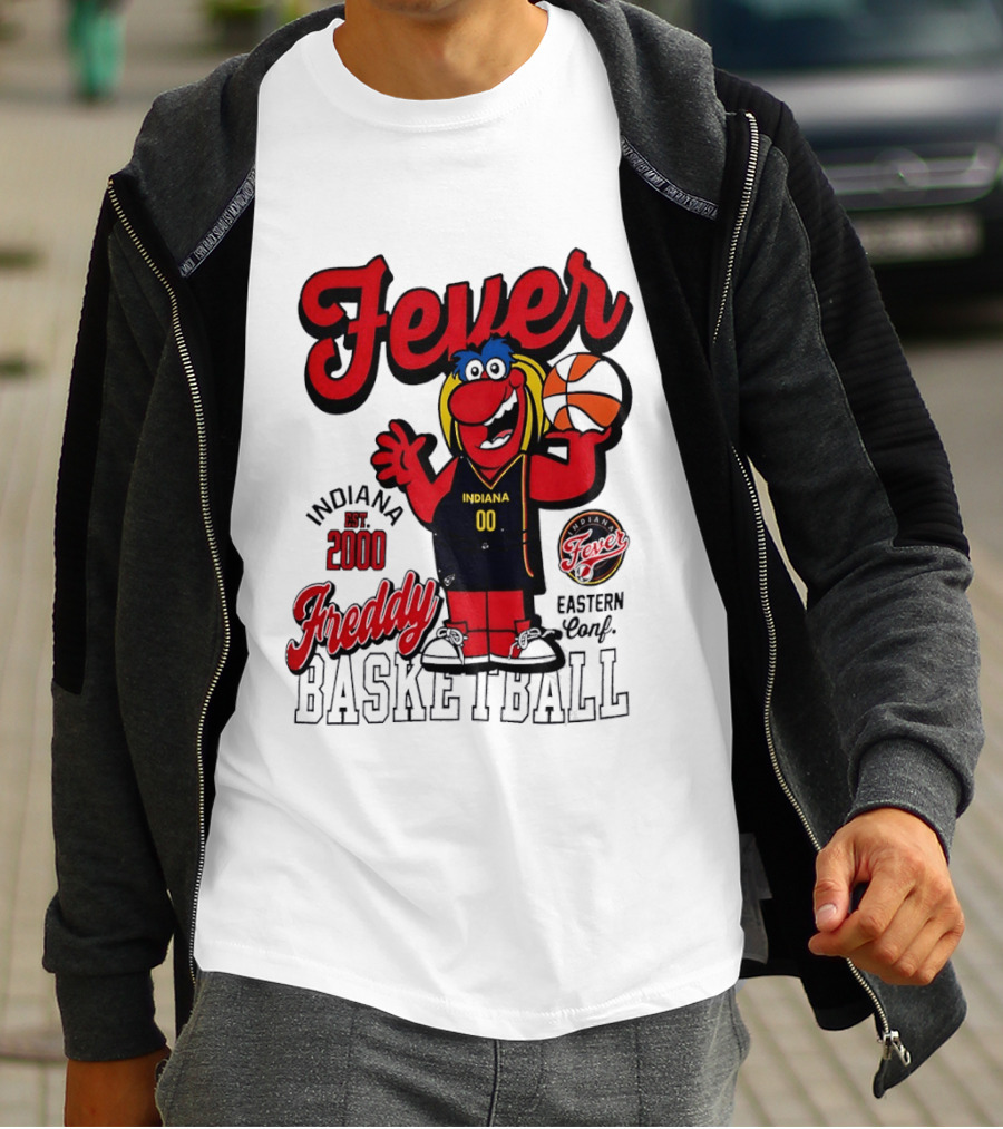 Freddy Indiana Fever Basketball Est 2000 Eastern Conf T-Shirt