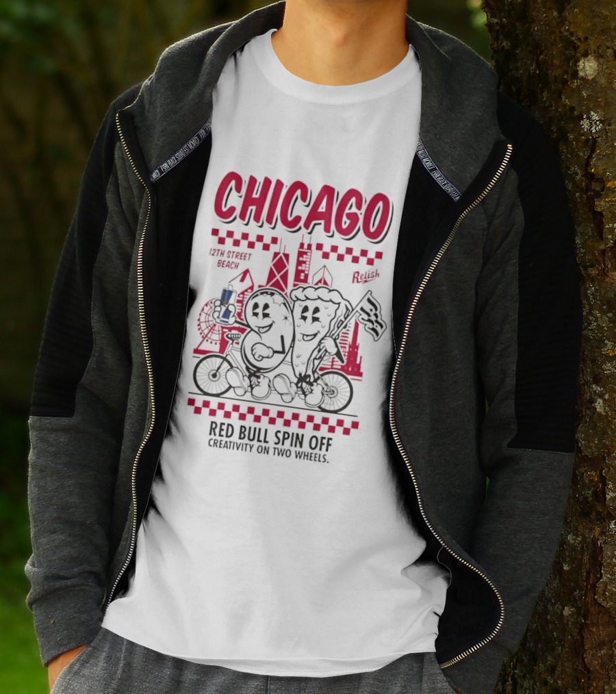 Chicago 12th Street Beach Red Bull Spin Off Creativity On Two Wheels Relish T-Shirt