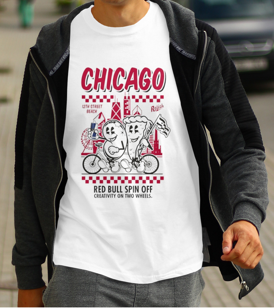 Chicago 12th Street Beach Red Bull Spin Off Creativity On Two Wheels Relish T-Shirt