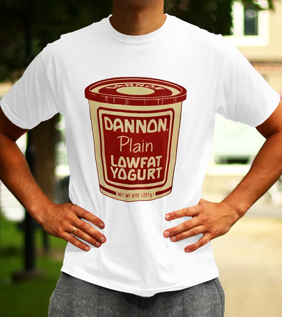 Dannon Plain Lowfat Yogurt 8oz 227g 1980s T-Shirt