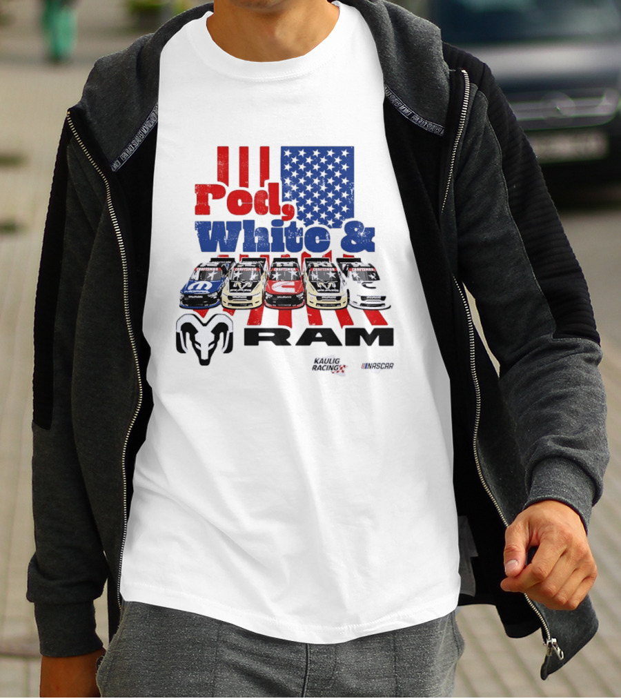 Red White RAM NASCAR Kaulig Racing Mopar Craftsman T-Shirt