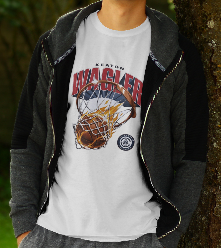 Keaton Wagler Los Angeles Clippers Basketball Net Dunk T-Shirt