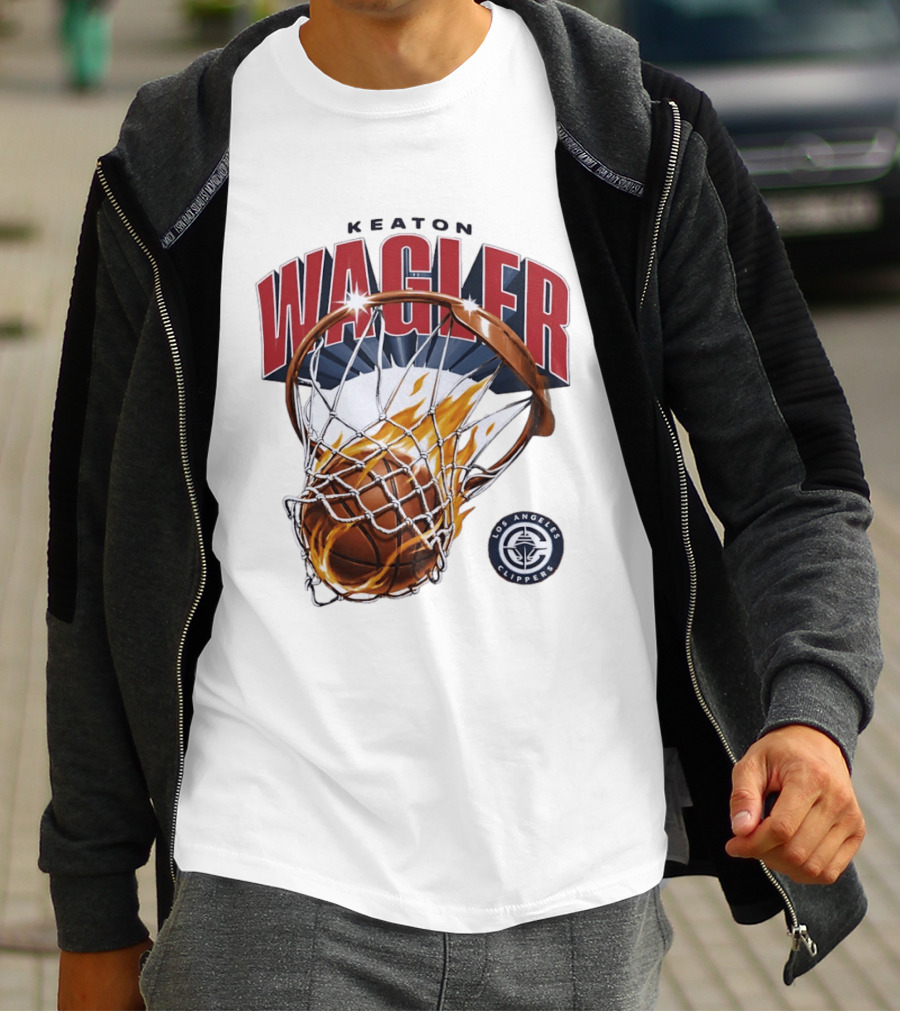 Keaton Wagler Los Angeles Clippers Basketball Net Dunk T-Shirt