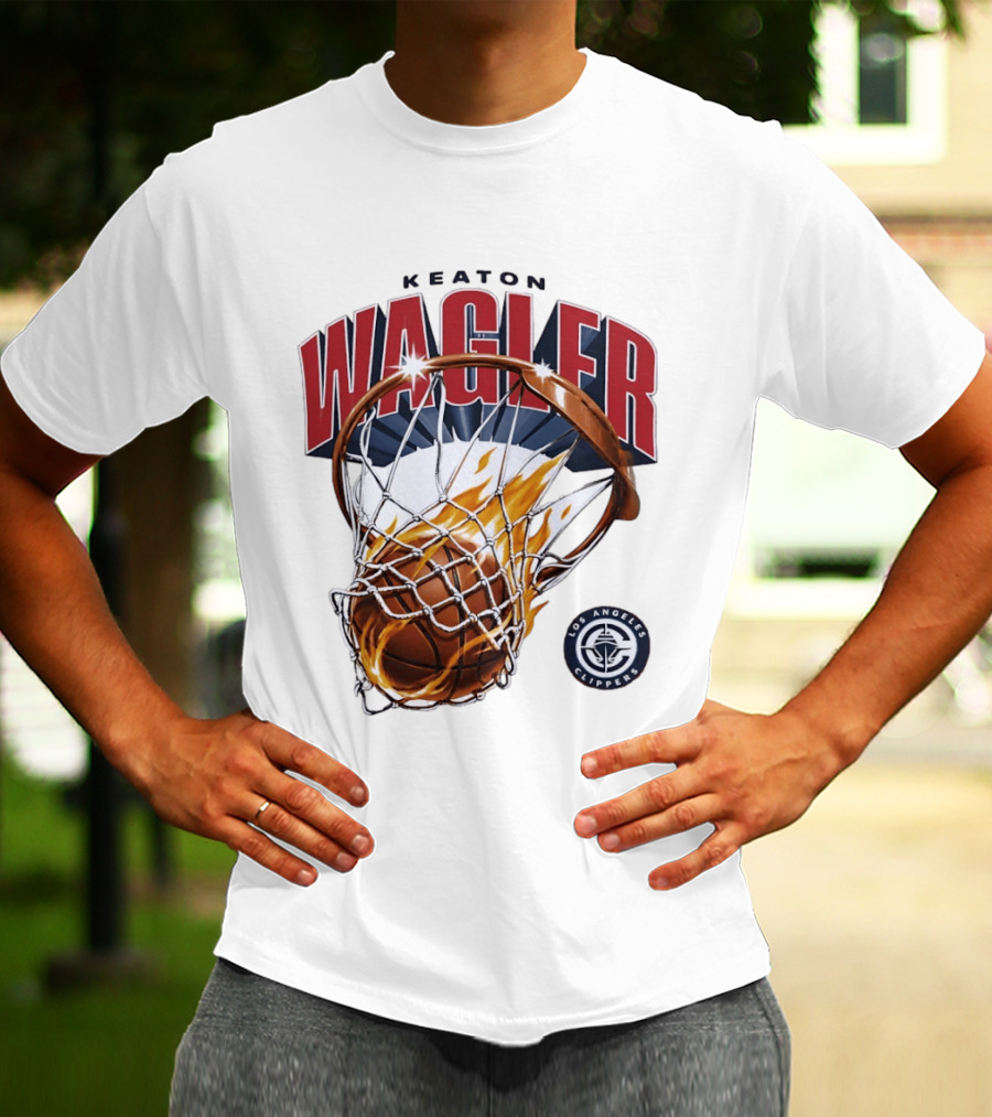 Keaton Wagler Los Angeles Clippers Basketball Net Dunk T-Shirt