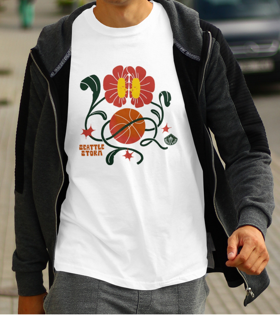 Seattle Storm WNBA Basketball Flower T-Shirt