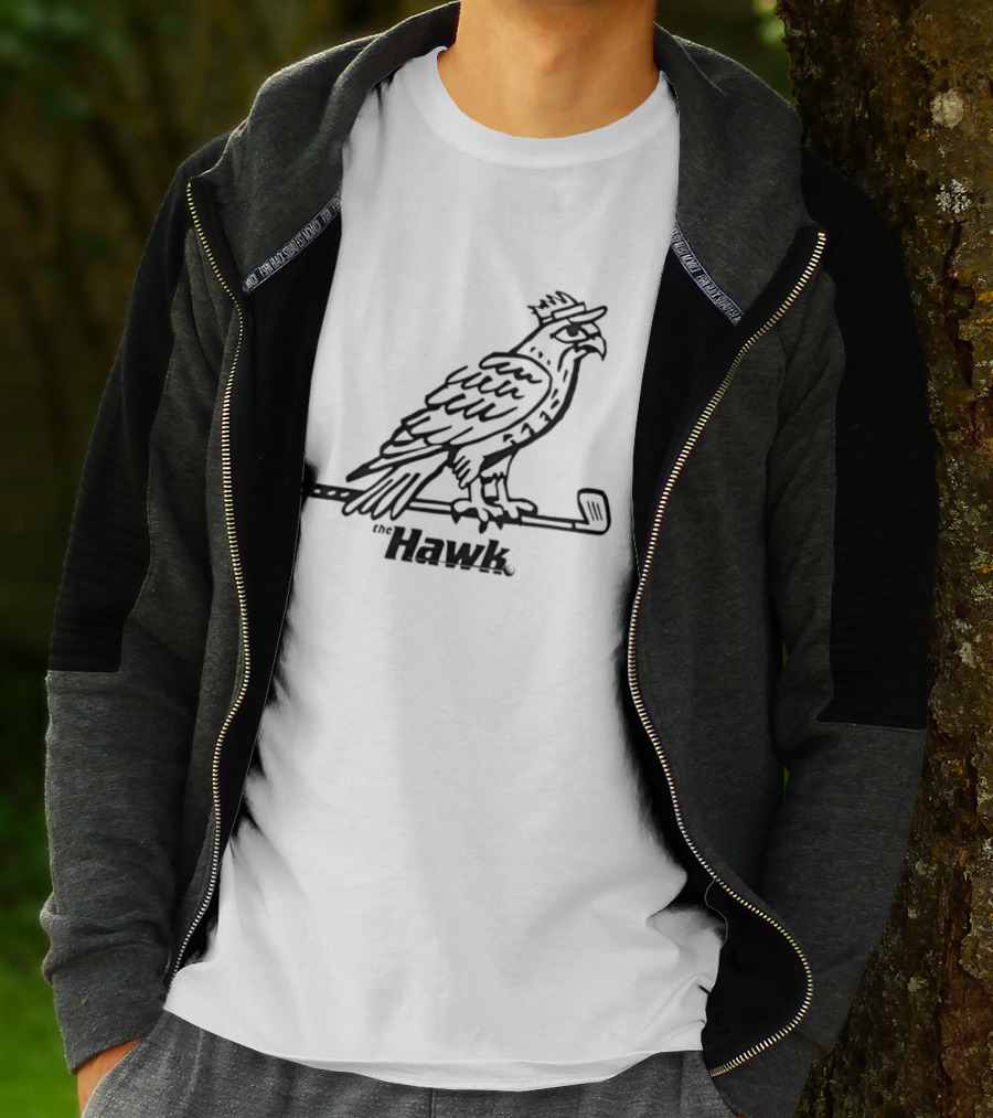 Hawk Golf Bird With Club T-Shirt