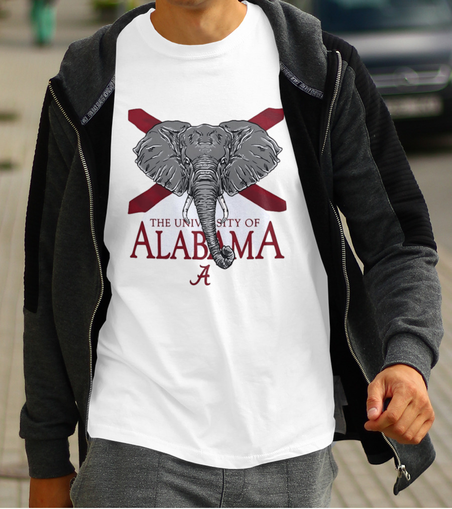 University Of Alabama Elephant Crimson Tide College Football T-Shirt