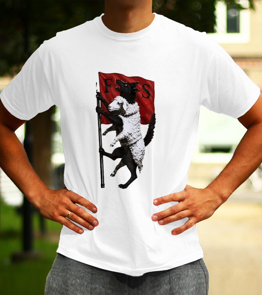 Wolf In Sheep's Clothing F S Flag Metaphor Hidden Predators Symbolism T-Shirt