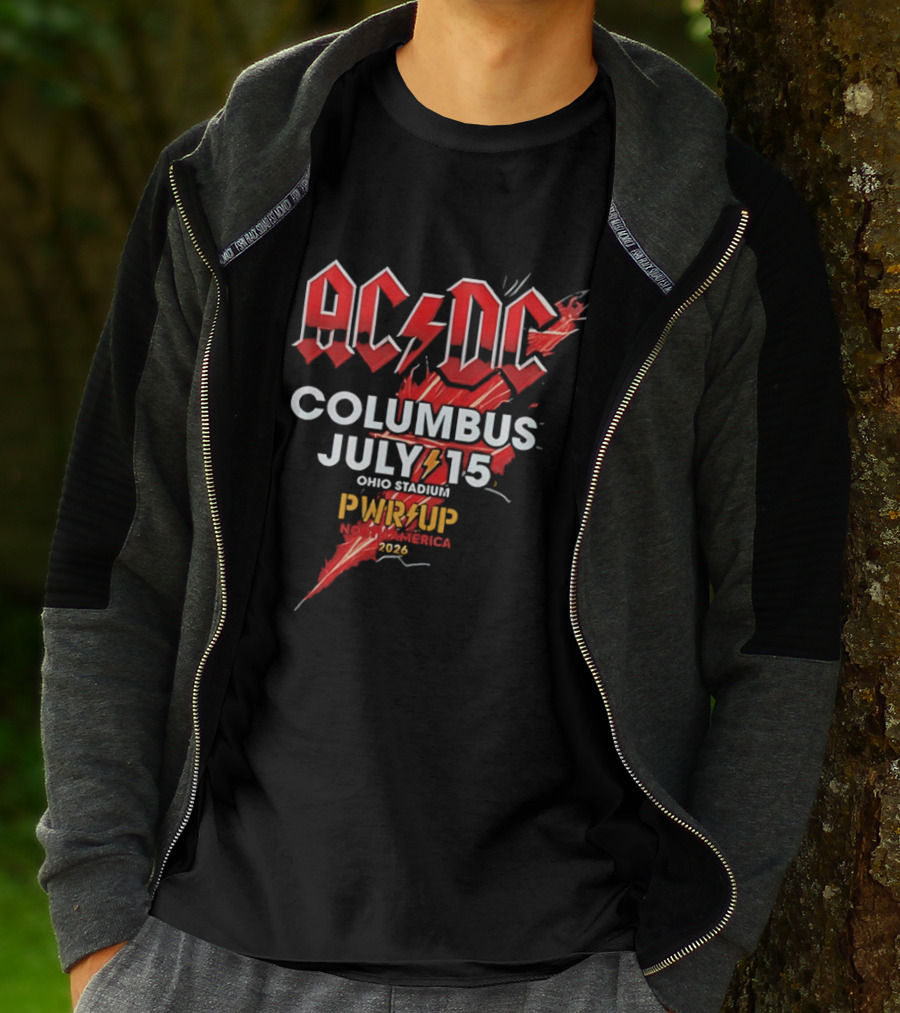 AC DC PWR UP North America Tour Columbus July 15 Ohio Stadium 2026 T-Shirt
