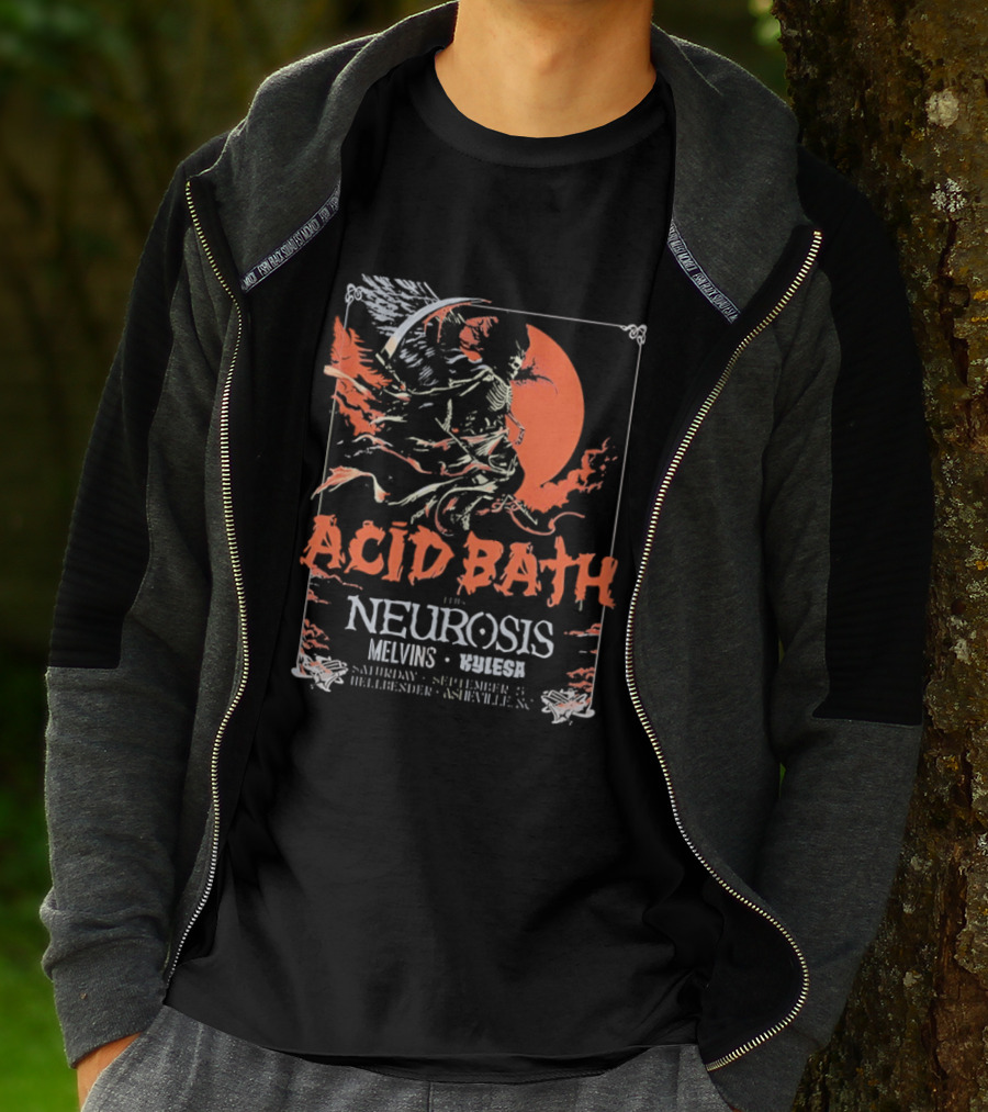 Acid Bath Neurosis Melvins Kylesa Asheville Concert T-Shirt