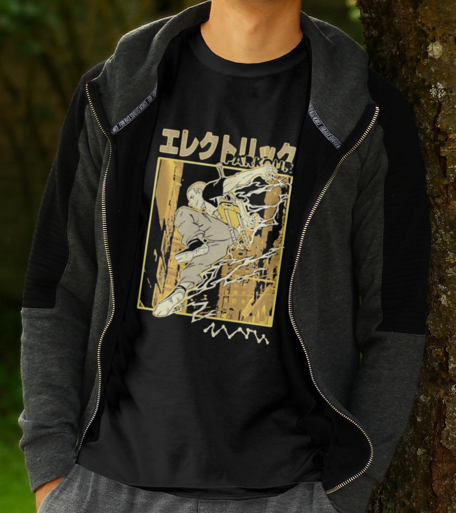 Electric Parkour Anime Manga Streetwear T-Shirt
