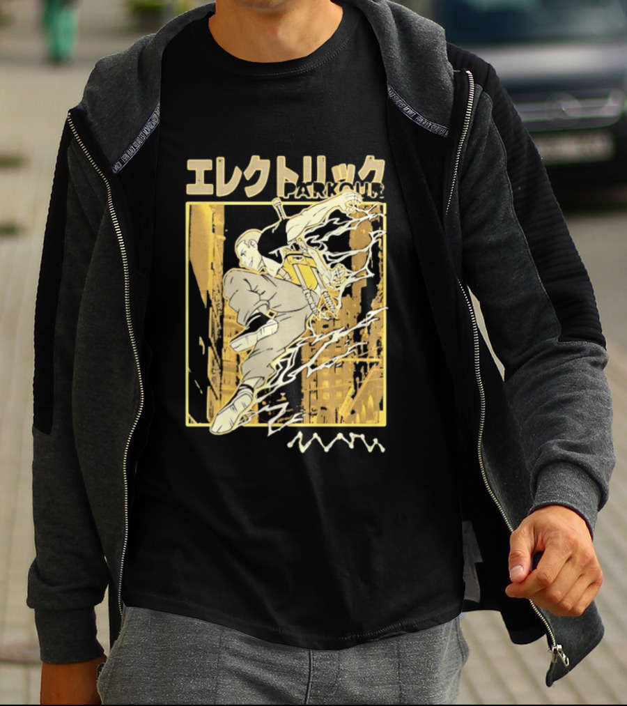 Electric Parkour Anime Manga Streetwear T-Shirt