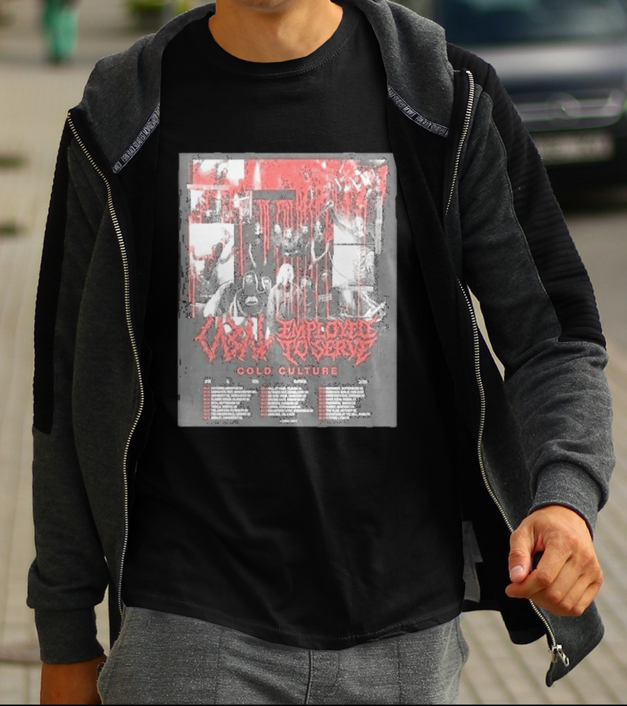 Employed To Serve Cabal Cold Culture UK European Tour 2026 Cities List November 11th To December 5th T-Shirt