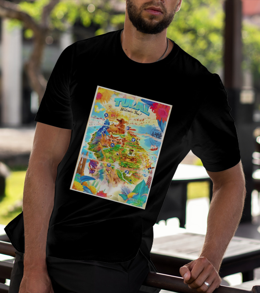 Tural Welcomes You Map Final Fantasy XIV Dawntrail T-Shirt