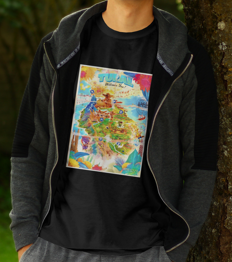 Tural Welcomes You Map Final Fantasy XIV Dawntrail T-Shirt