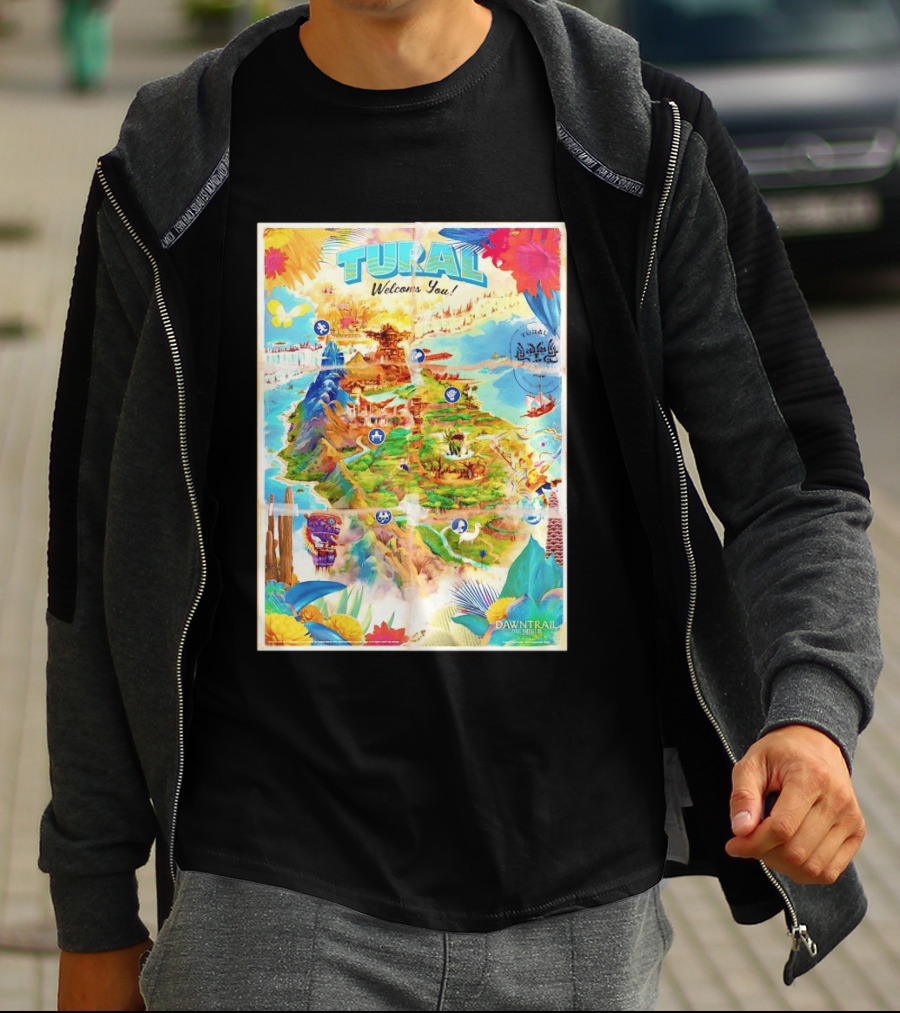 Tural Welcomes You Map Final Fantasy XIV Dawntrail T-Shirt