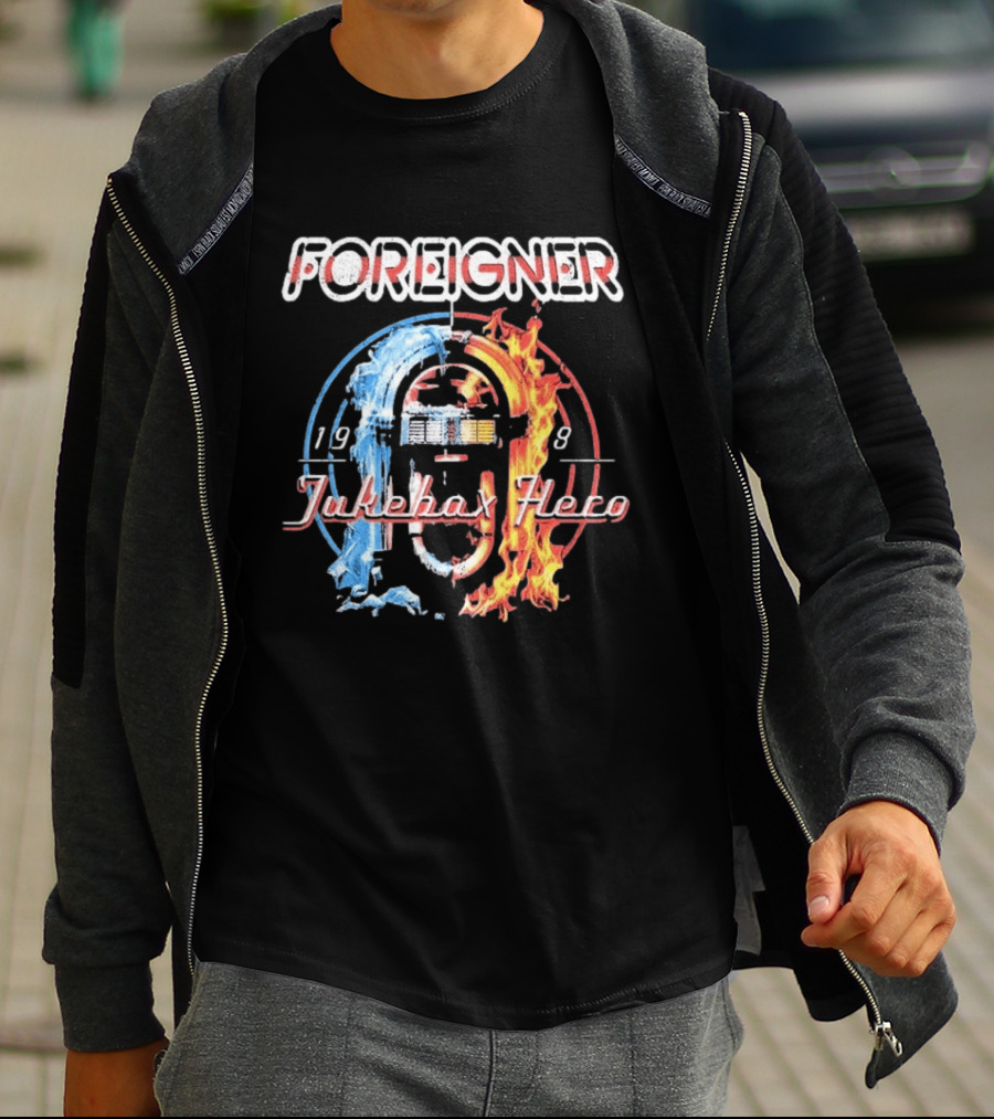 Foreigner Jukebox Hero 1981 Fire And Ice T-Shirt