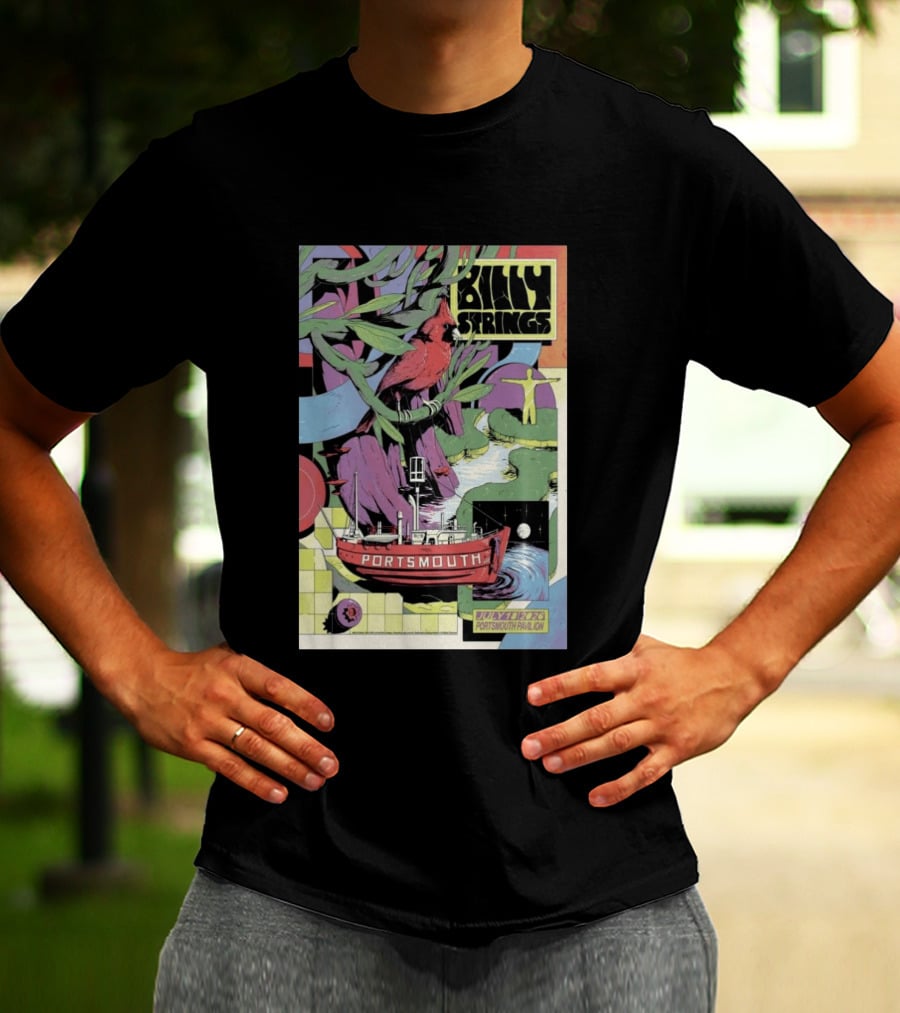Billy Strings July 18 2026 Portsmouth Pavilion Cardinal Ship T-Shirt