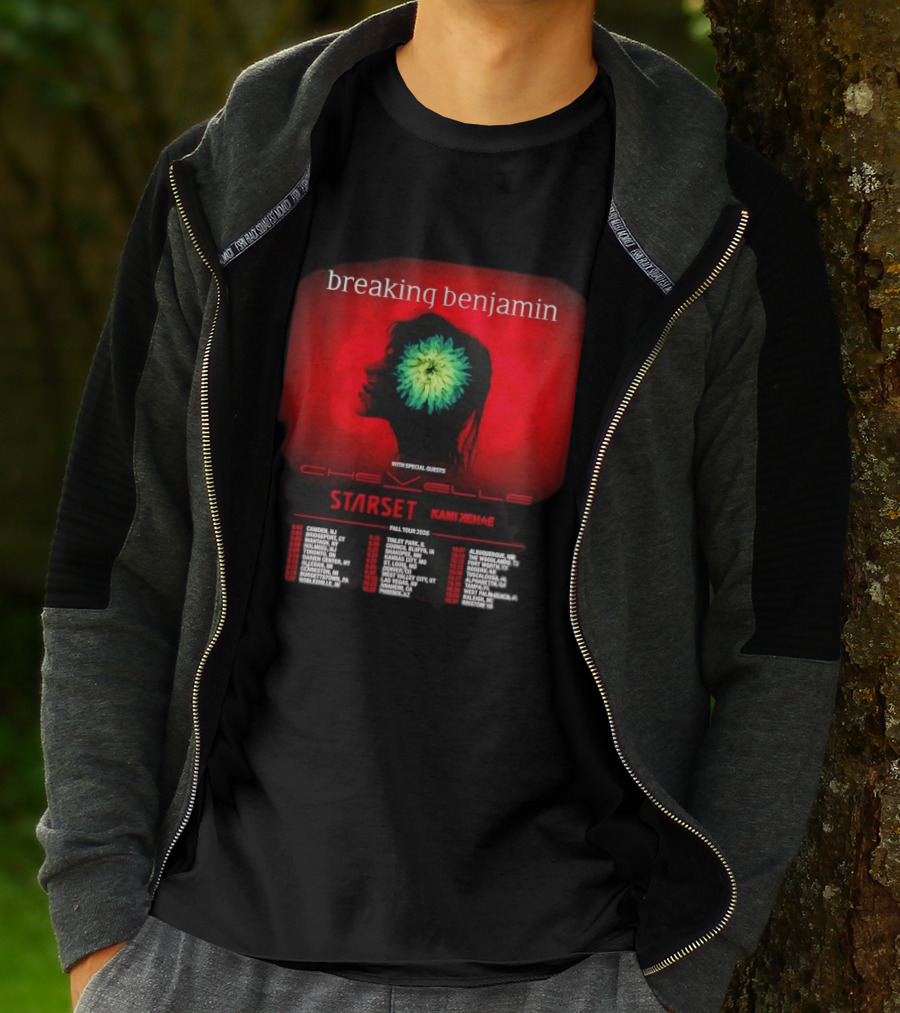 Breaking Benjamin Chevelle Starset Kami Kehe Fall Tour 2026 Dates And Locations T-Shirt