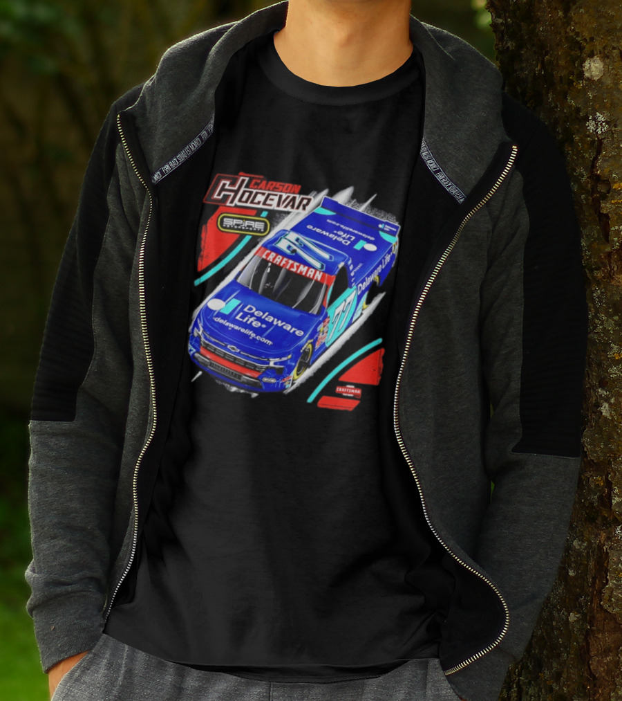 Carson Hocevar Spire Motorsports #77 Delaware Life Craftsman Racing T-Shirt