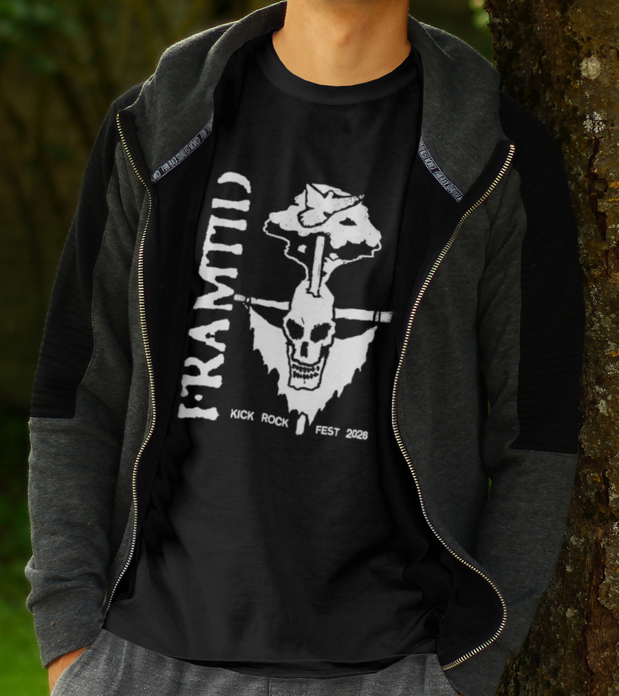 I Kramii Kick Rock Fest 2026 Skull With Peace Sign Tree T-Shirt