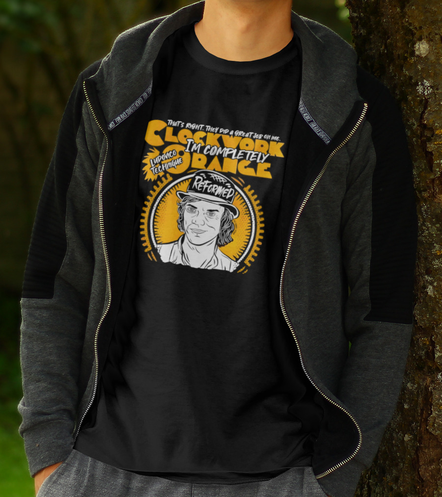 Work Orange Ludovico Technique Alex DeLarge Reformed Iconic Film T-Shirt