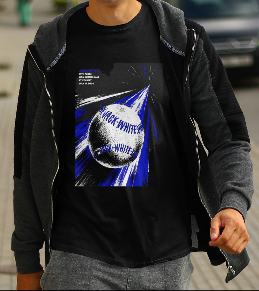 Jack White July 17 2026 With Pangs MGM Music Hall At Fenway T-Shirt