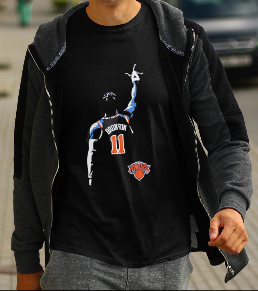 New York Knicks Jalen Brunson 11 Fade Basketball Jersey T-Shirt