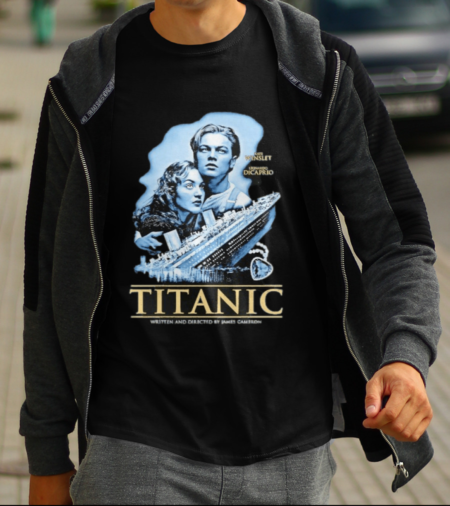 Titanic Kate Winslet Leonardo DiCaprio James Cameron Movie T-Shirt