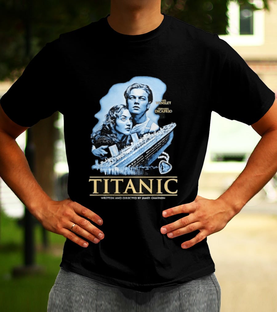 Titanic Kate Winslet Leonardo DiCaprio James Cameron Movie T-Shirt
