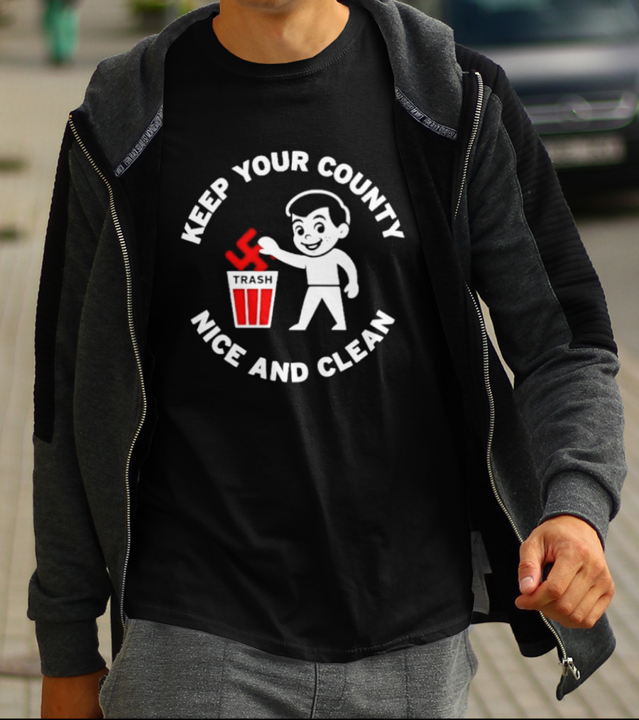 Keep Your County Nice And Clean Trash Swastika T-Shirt