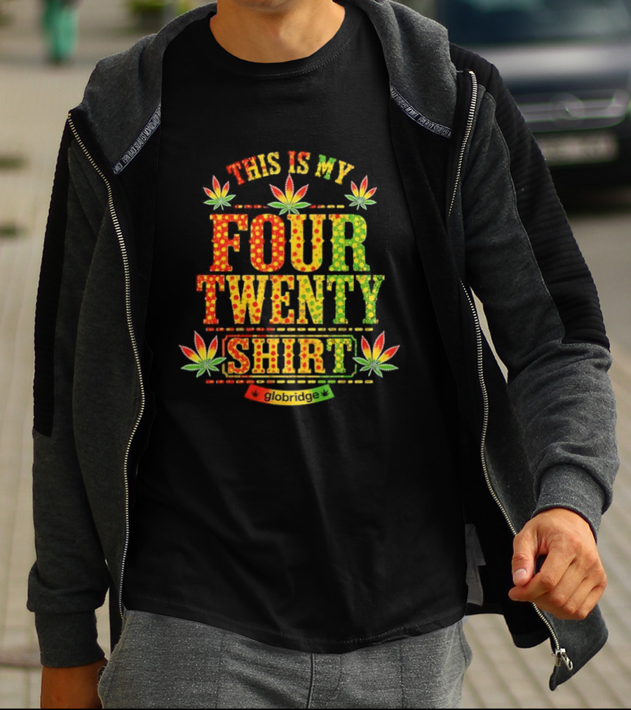 This Is My Four Twenty Colorful Marijuana Leaves T-Shirt