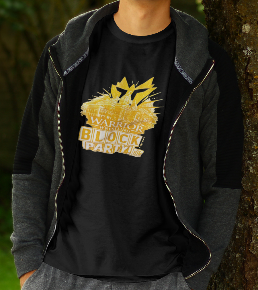 Warrior Wrestling Block Party BTM Yellow Graffiti Explosion T-Shirt